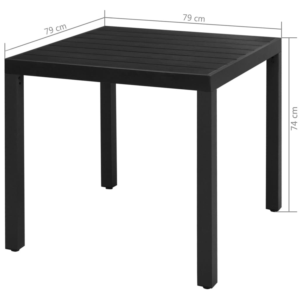 3 Piece Garden Dining Set PVC Rattan Black